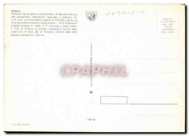 Postcard Modern Klatovy