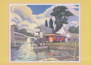 Henley Road Regatta Waterside Post Office Painting Postcard