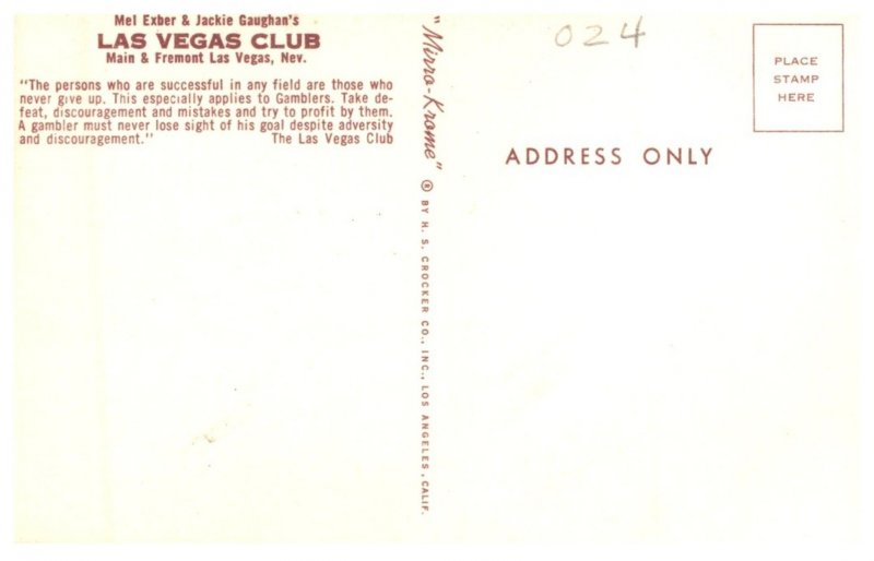 Nevada Las Vegas ,  the Las Vegas Club