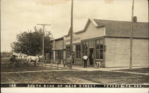 Petersburg NE South Side Main St. c1910 Real Photo Postcard