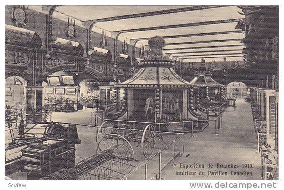 Exposition De Bruxelles 1910, Interieur Du Pavillon Canadien, Belgium, 1910