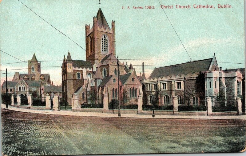 Christ Church Cathedral Dublin Antique Postcard UDB Germany UNP Unused 