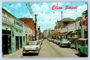 Nogales Sonora Mexico Postcard Elias Street Old Cave Jail Location c1950's