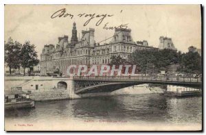 Old Postcard The Paris City Hall