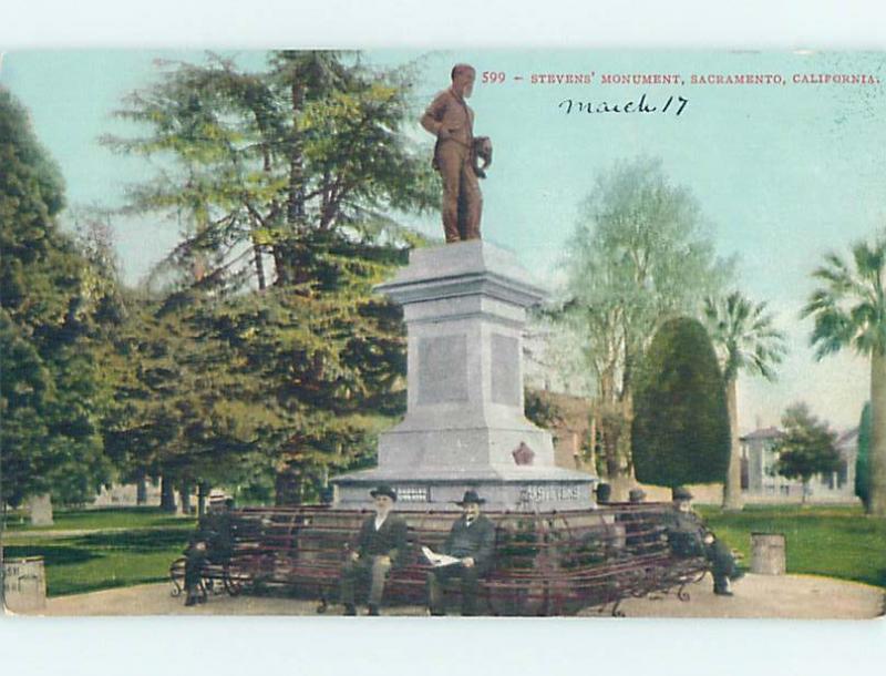 Divided-Back MONUMENT Sacramento California CA HJ8177