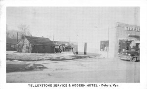 Dubois Wyoming Yellowstone Service and Modern Motel Vintage Postcard AA60562