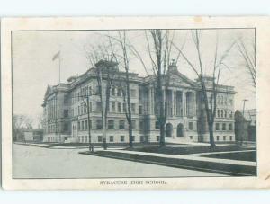 Unused Pre-1907 HIGH SCHOOL Syracuse New York NY n5035