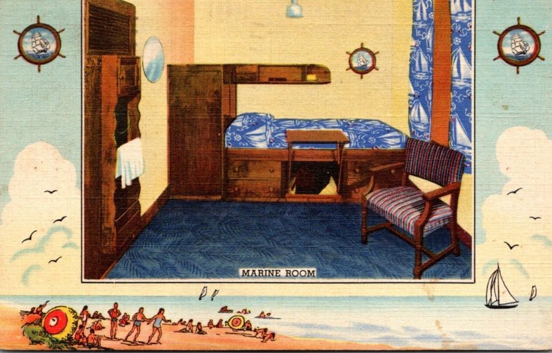 Illinois Chicago Y M C A Hotel Marine Room 1944 Curteich