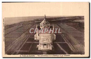 Old Postcard ND Lorette panoramic view of the Basilica and Cimetiere