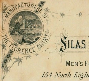 1870's Engraved Silas P. Smith & Co. Mfg. The Florence Shirt P165