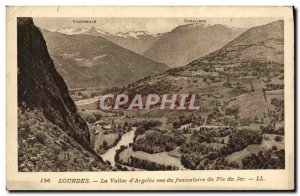 Old Postcard Lourdes La Valle d Argeles view of the Pic du Jer funicular