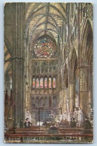 The North Transept Westminster Abbey England UK Oilette Tuck Art Postcard