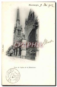Old Postcard Montargis Tower & # 39eglise Madeleine
