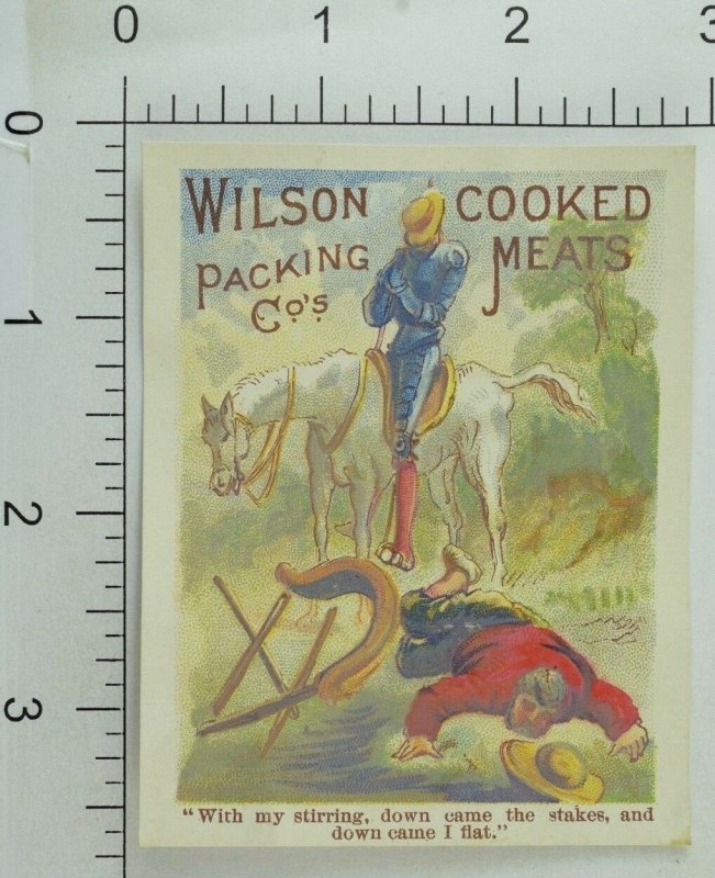 1880's Wilson Packing Co's Cooked Meats Trade Card 3 P112 