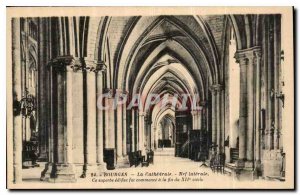 Old Postcard Bourges cathedral Side nave