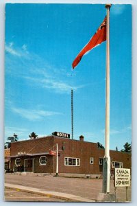 1960 Pigeon River Ontario Canada Postcard Hotel Gift Shop Entrance Exterior View