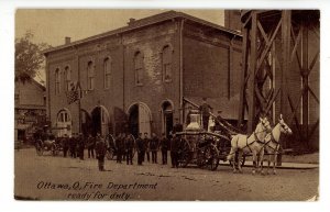 OH - Ottawa. Fire Department & Apparatus ca 1907