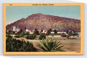 Paradise Inn Hotel Phoenix Arizona AZ UNP Unused Linen Postcard E15