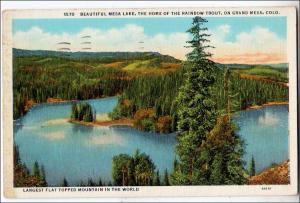 CO - Mesa Lake, Home of Rainbow Trout, Grand Mesa  (creases)