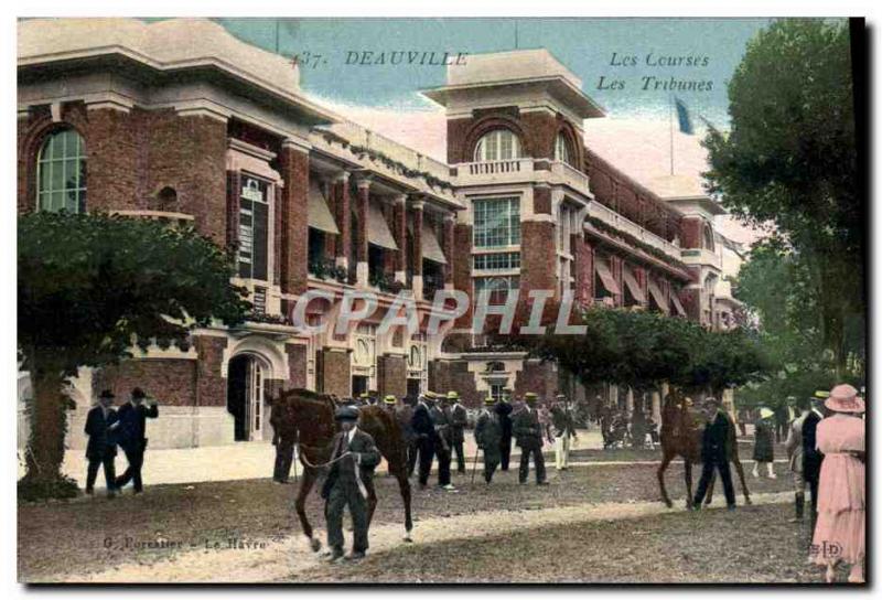 VINTAGE POSTCARD Horse Horsemanship Hippisme Deauville races