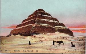 Egypt Sakkara Step Pyramid Middle East La Pyramide Egypte Unused Postcard E24