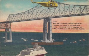 Florida Ship Channel, Rescue Helicopter, `1956 Linen