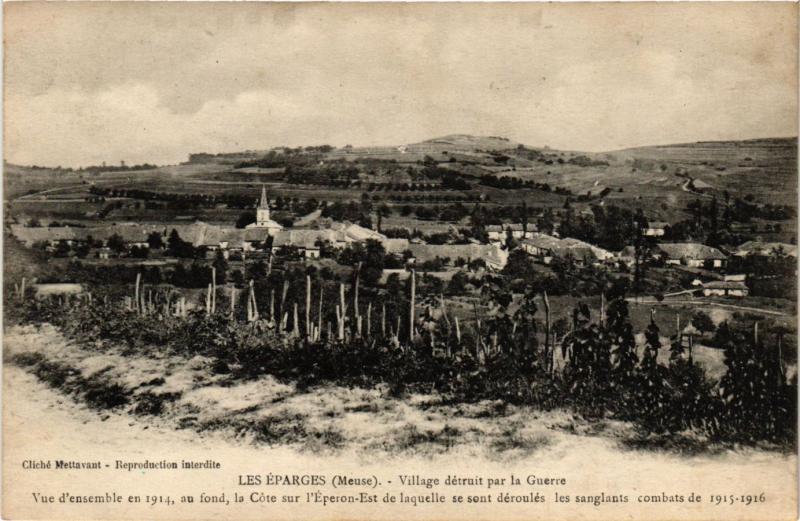 CPA  Militaire - Les Éparges - Village détruit par la Guerre  (697048)