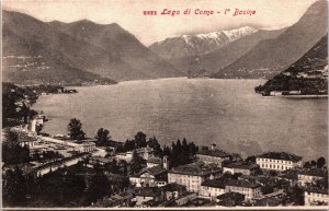 Italy Lago di Como 1e Bacino Vintage Postcard C185