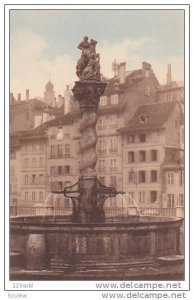 Fountain, La Fontaine De St. Georges, FRIBOURG, Switzerland, 1900-1910s