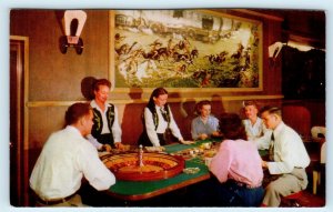 RENO, NV Nevada ~ ROULETTE Covered Wagon Room HAROLD'S CLUB c1950s Postcard