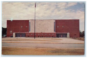 c1950's North Side Gymnasium Building Roadside Elkhart Indiana IN Postcard