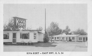 J76/ Tucumcari New Mexico Postcard c1940s Kiva Kort US 54 Motel  229