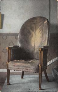 ALEXANDRIA VIRGINIA GEORGE WASHINGTON'S CHAIR WHILE MASTER OF LODGE 22 POSTCARD