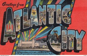 Large Letter ATLANTIC CITY, New Jersey, PU-1946