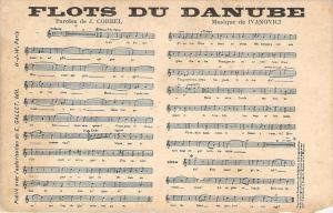 Chanson - Flots du danube, Paroles J. Corbel, Musique de Ivanovici, Partition...