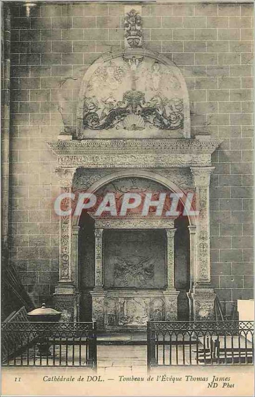 'Old Postcard Cathedral of Dol Tomb L''Eveque Thomas James'