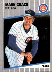 1989 Fleer Baseball Card Mark Grace Chicago Cubs sk10619