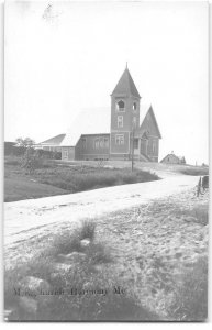 RPPC M.E. Church, Harmony, Maine Somerset County 1910s Vintage Photo Postcard