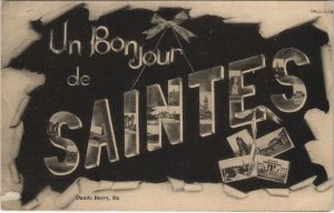 CPA Un Bonjour de SAINTES (45448)