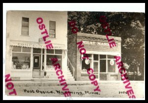 Wyoming MINNESOTA RPPC 1918 GENERAL STORE Ice Cream POST OFFICE nr Forest Lake