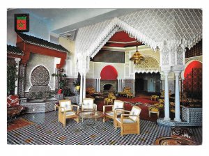 Morocco Tanger Salon Arabe Rif Hotel Arabian Hall Interior 4X6 FISA Postcard