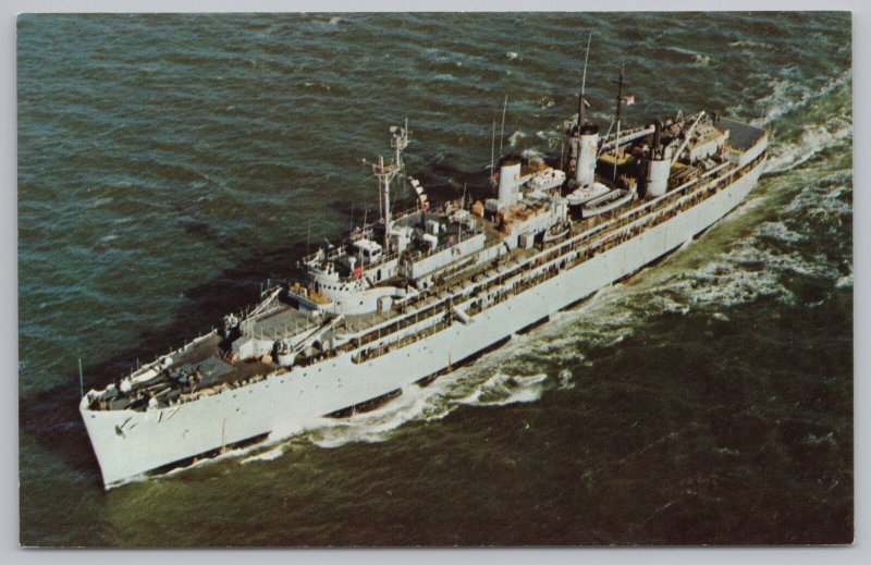 Transportation~USS Piedmont~AD-17~Destroyer Tender~Vintage Postcard 