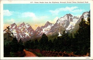 Wyoming Grand Teton Nationl Park The Teton Peaks