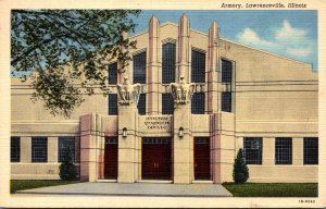 Illinois Lawrenceville Armory 1949 Curteich