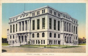 Tulsa OK Court House Poly-Chrome Postcard Oklahoma Vintage G&S N.Y.