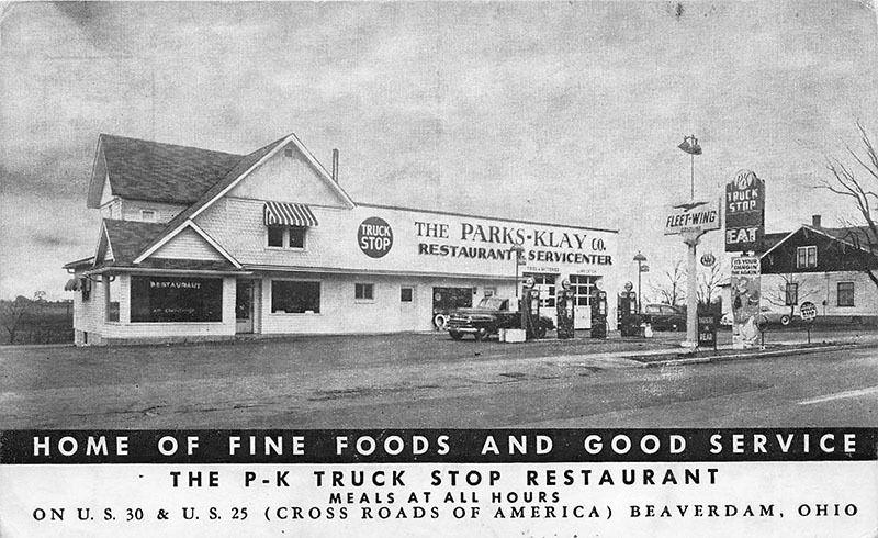 Beaverdam OH Fleet - Wing Gas Station Truck Stop Restaurant On U.S. 30 Postcard