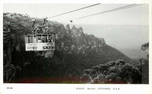 RPPC Postcard Aerial Tram Katoomba NSW Australia Skyway 4046