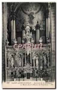 Old Postcard Sainte Anne D Auray Interior of the Basilica Altar The Organ