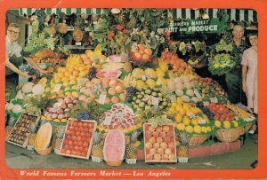 USA World Famous Farmers Market Los Angeles California Vintage Postcard BS.09