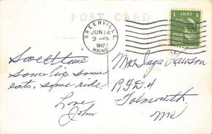 Rockwood ME Moosehead INN Camps Lake 1947 RPPC Postcard 